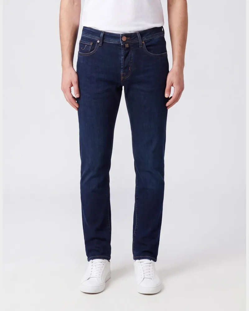 Jacob Cohën Five-Pocket-Slim-Fit-Jeans aus Stretch-Denim mit mittlerem Bund Denim