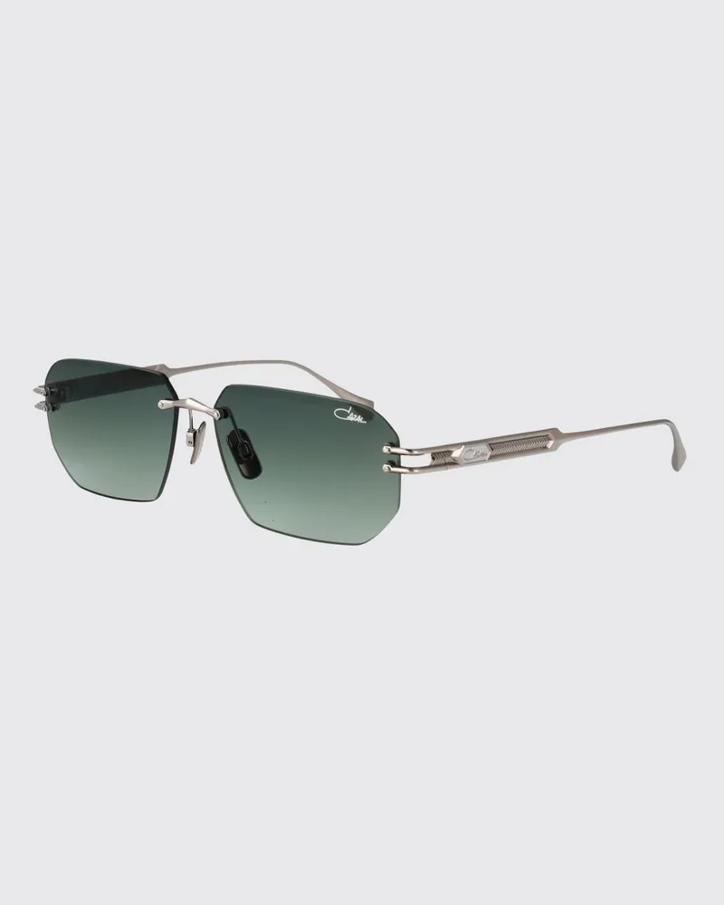 CAZAL Rechteckige Aviator-Sonnenbrille von aus Titan mit Metallsteg Grau