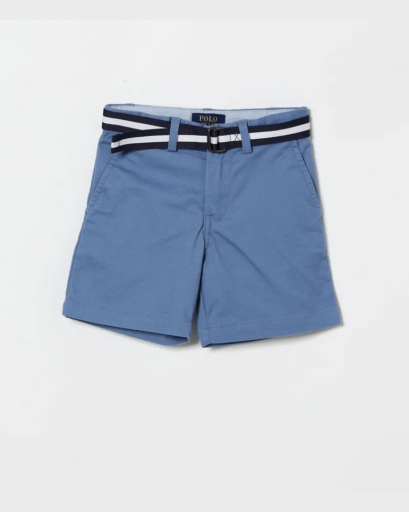 Ralph Lauren Baumwollshorts mit Gürtel Blau