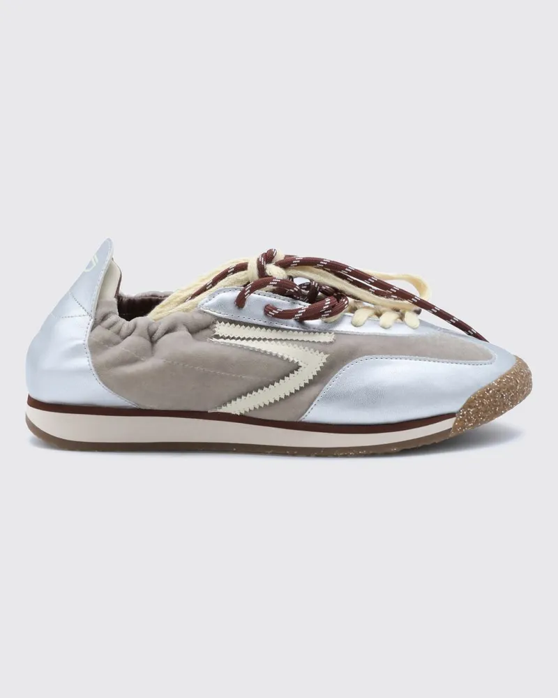 Puraai 6.02 Panther Low-Top-Sneakers aus veganem Leder und Samt Grau