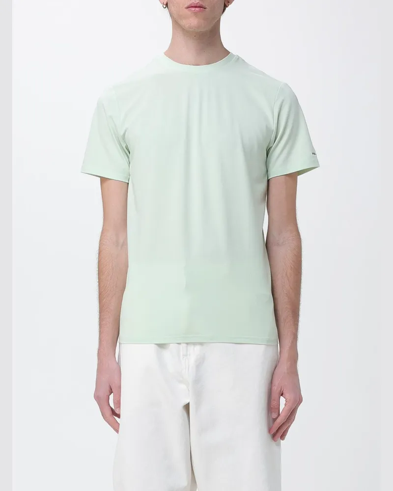 Peuterey Basic T-Shirt aus Baumwollmischung Flaschengrün