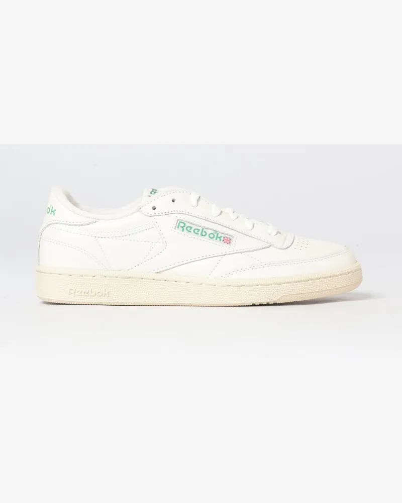 Reebok Club C 85 Vintage Low-Top-Sneaker aus Glattleder mit Kontrastlogo Natural