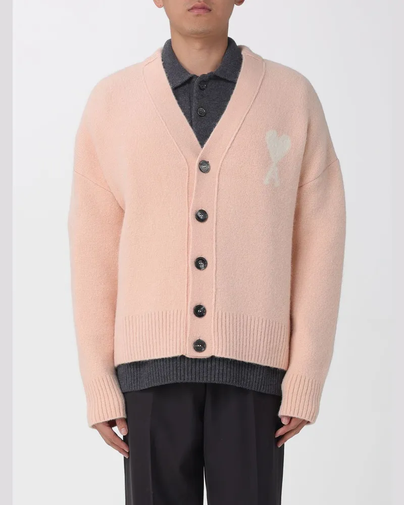 AMI Paris Strickjacke herren Pink