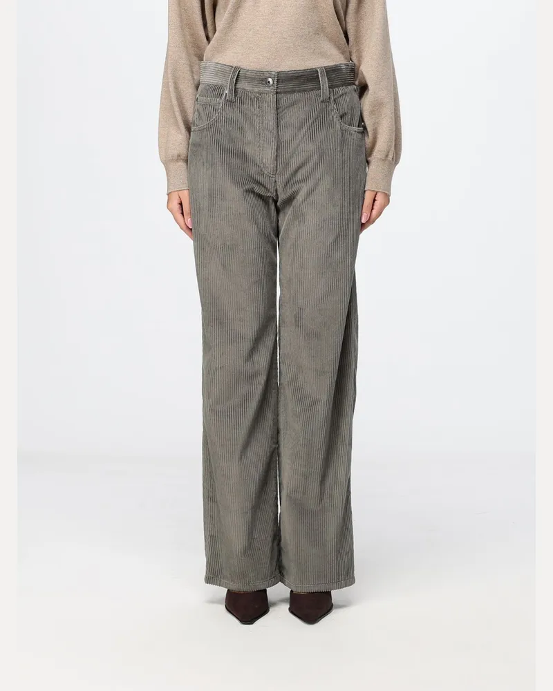 Brunello Cucinelli Damen-Schlaghose von aus Cord Grün