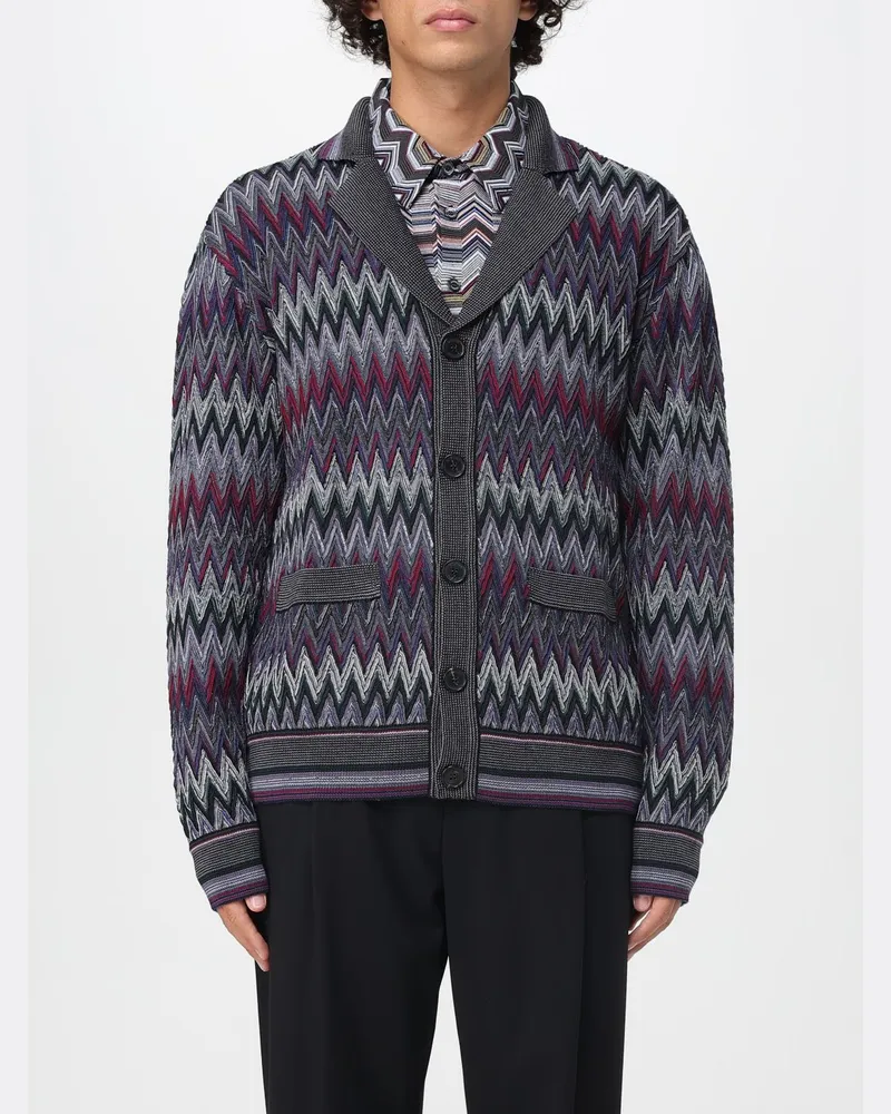 Missoni Strickjacke herren Burgunderrot