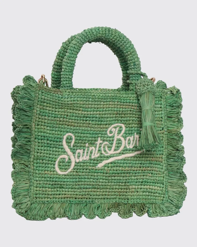 MC2 Saint Barth Basttasche mit gesticktem Logo Grün