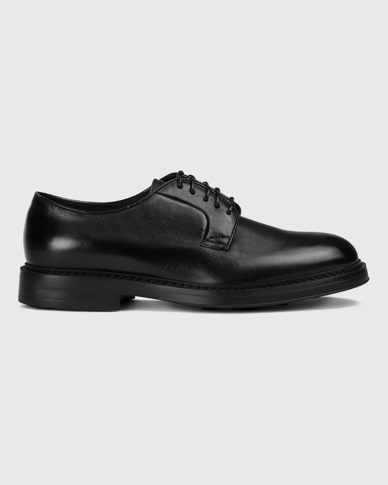 Doucal´s Derby-Schuhe aus glattem Kalbsleder mit runder Spitze Schwarz