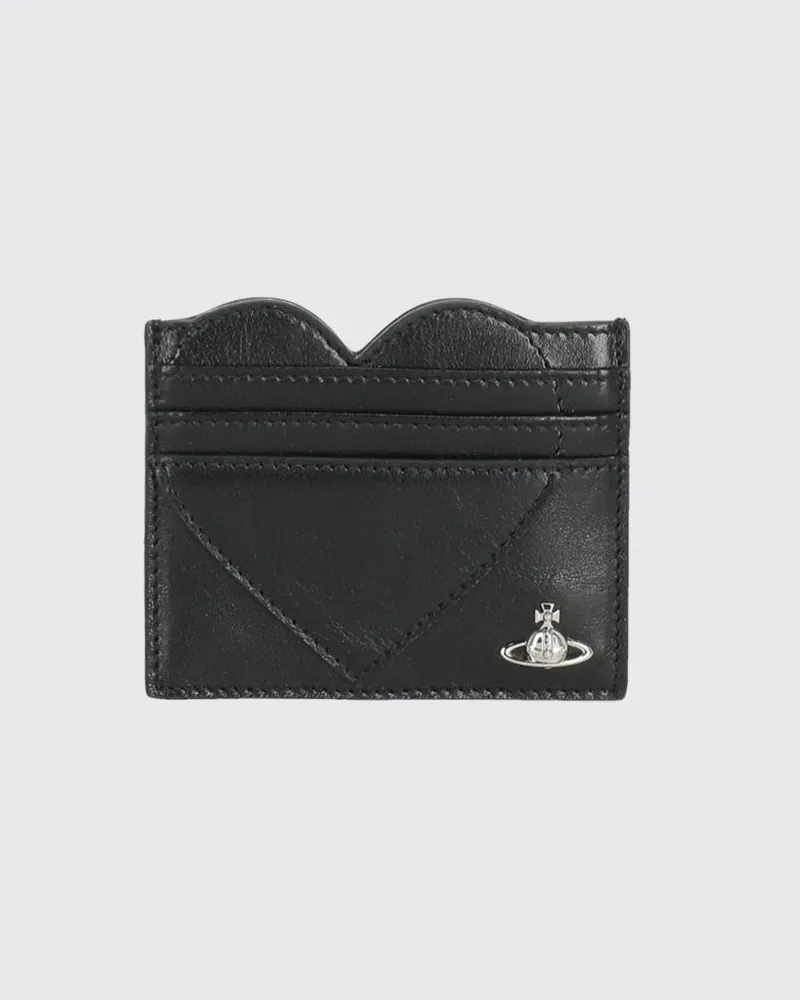 Vivienne Westwood Heart Kreditkartenhalter aus Leder Schwarz