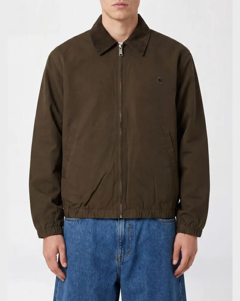 Carhartt WIP Madison Jacke aus Baumwolle in Relaxed Fit mit Reißverschluss Camel