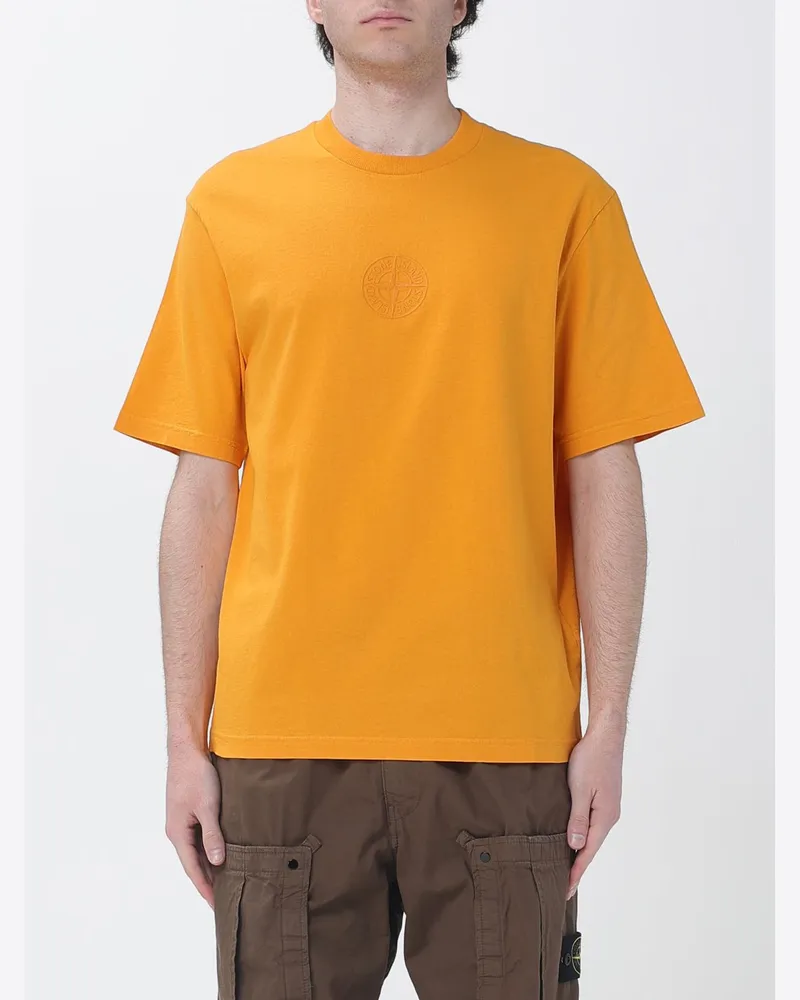 Stone Island Baumwoll-T-Shirt mit Logo Bunt