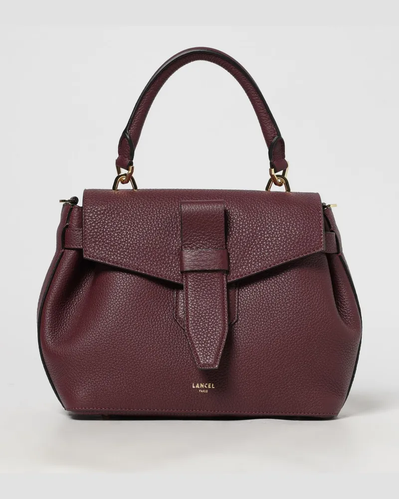 Lancel Schultertasche damen Burgunderrot