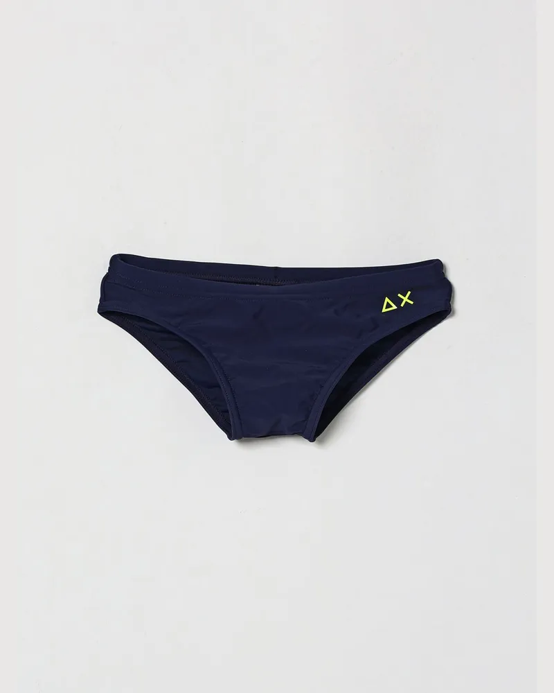 Sun68 Nylon-Badeslip für Jungen mit Kontrast-Logo Blau