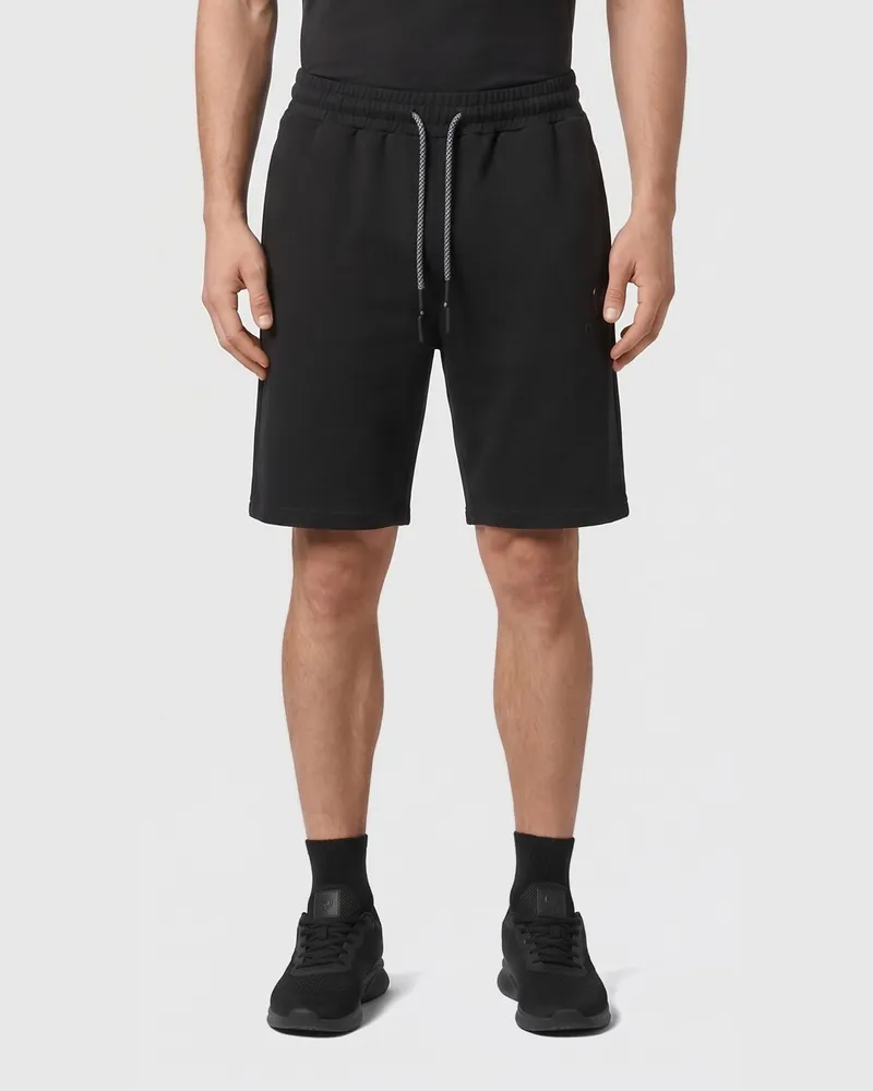 Philipp Plein Jogging-Shorts aus technischem Stretch-Gewebe Schwarz