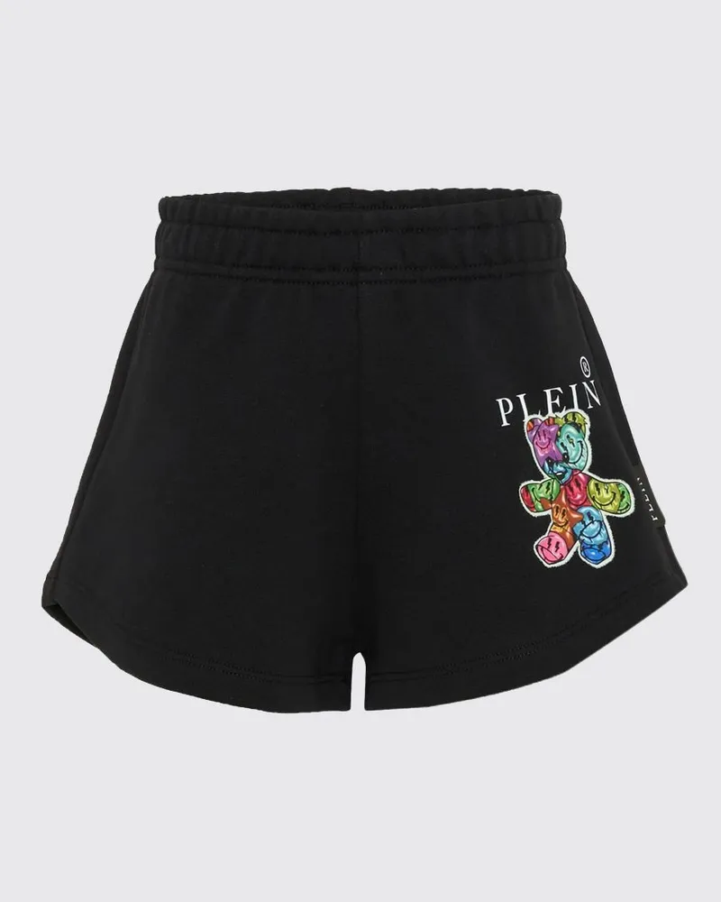 Philipp Plein Baumwoll-Jogging-Shorts Schwarz