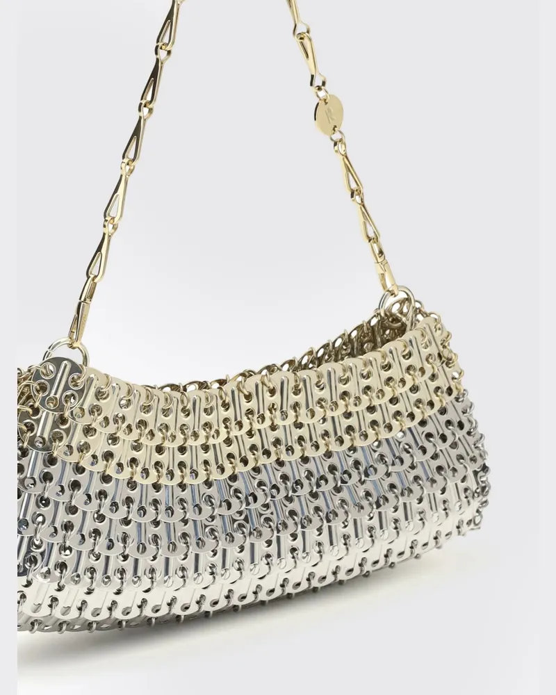 Paco Rabanne Iconic Skyline 1969 Schultertasche aus silbernem Metallgeflecht Silber