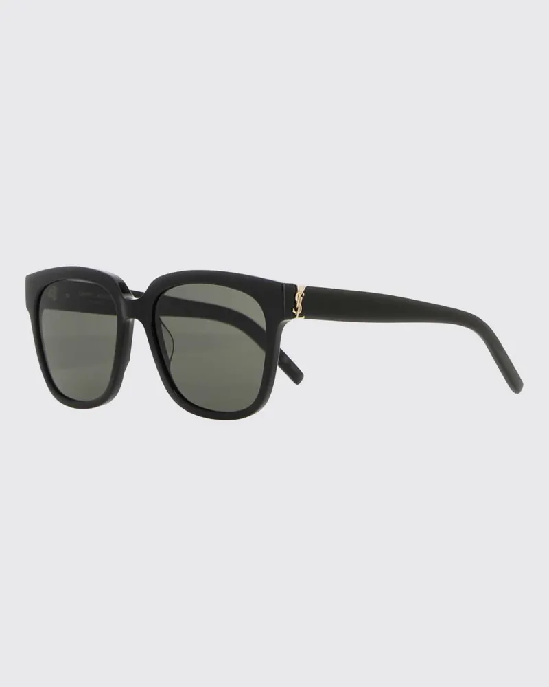 Saint Laurent Monogram SL M40 Sonnenbrille mit rechteckigem Gestell Schwarz