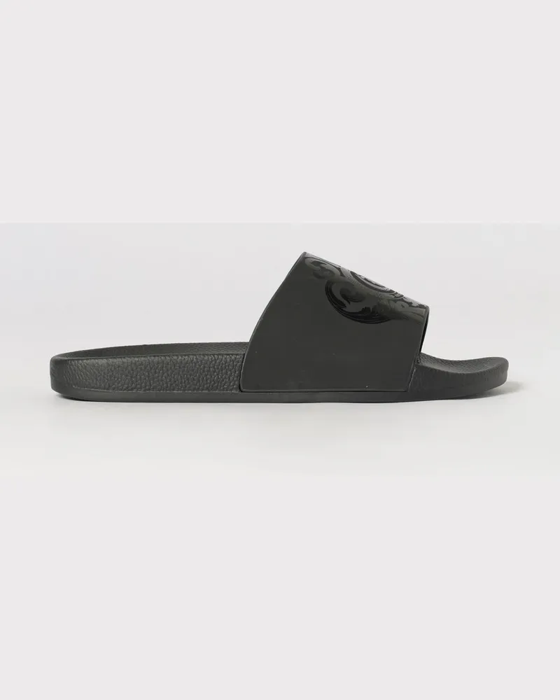 Just Cavalli Bedruckte Gummi-Sliders Schwarz