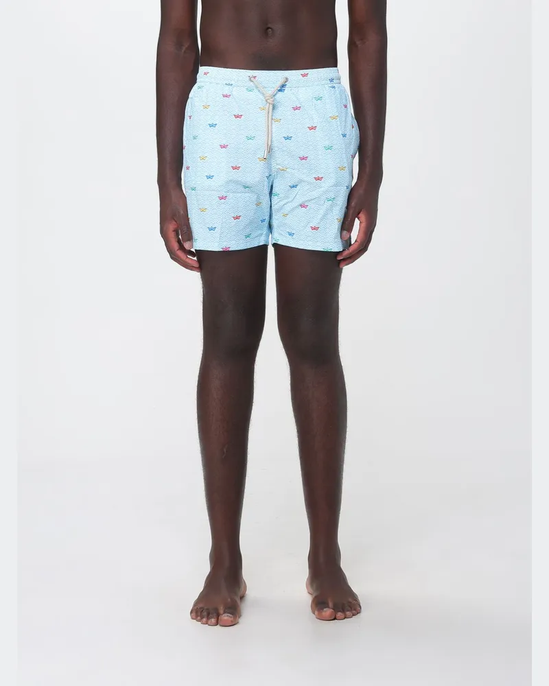 MC2 Saint Barth Badeanzug mit Bandana-Print Hellblau