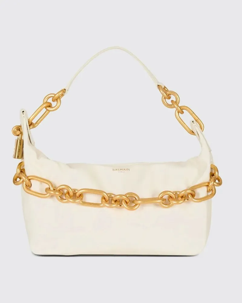 Balmain Schultertasche damen Weiß