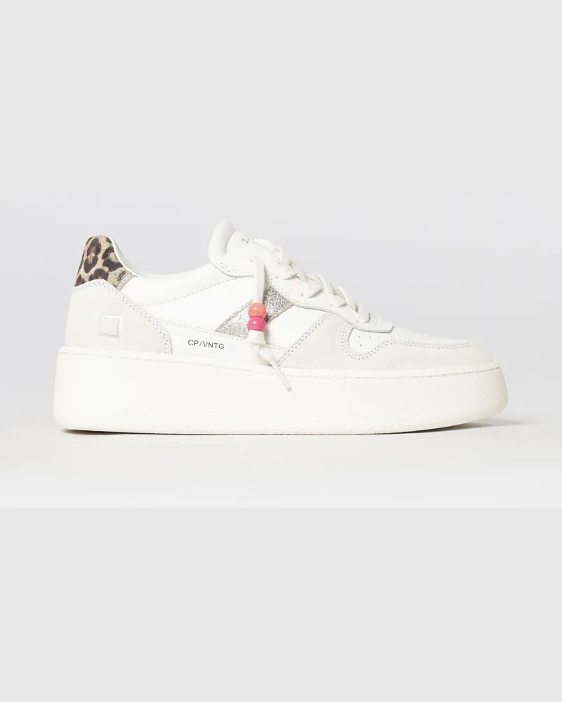 D.A.T.E. Plateau-Sneakers aus Leder Bunt