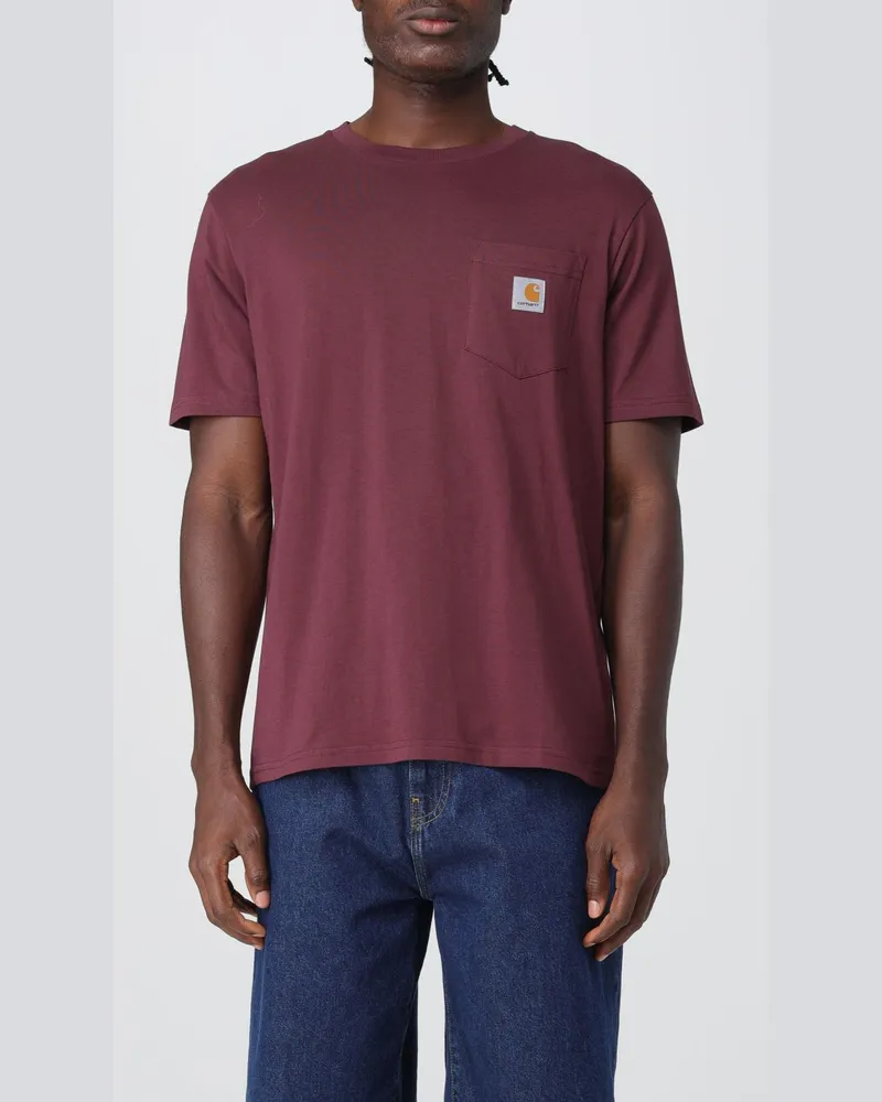 Carhartt WIP T-shirt herren Burgunderrot