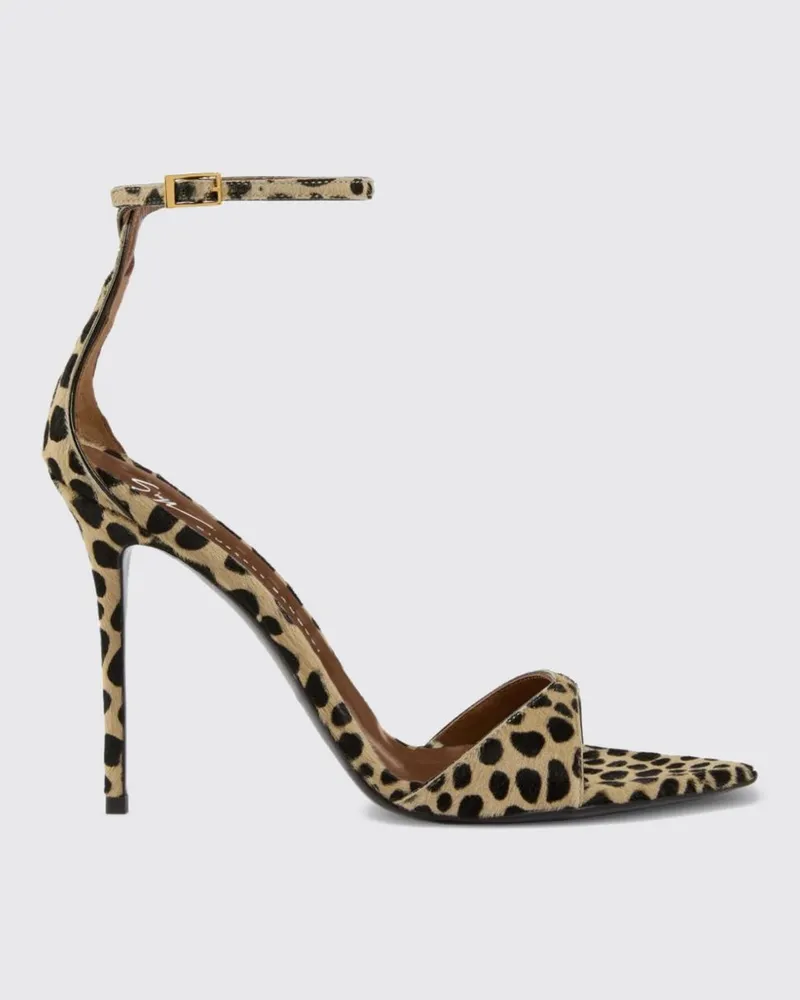 Giuseppe Zanotti Intriigo Savage Stiletto-Sandalen aus Ponyfell mit Animal-Print Bunt