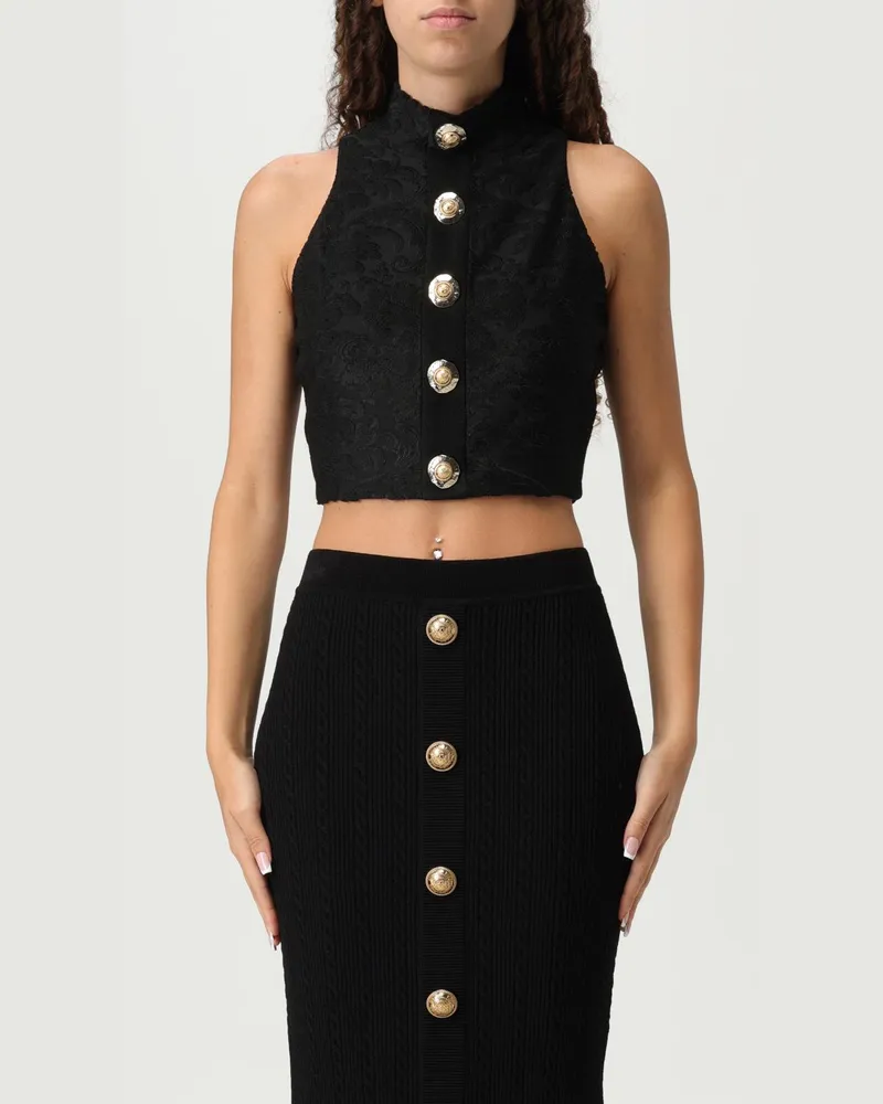 Balmain Top damen Schwarz