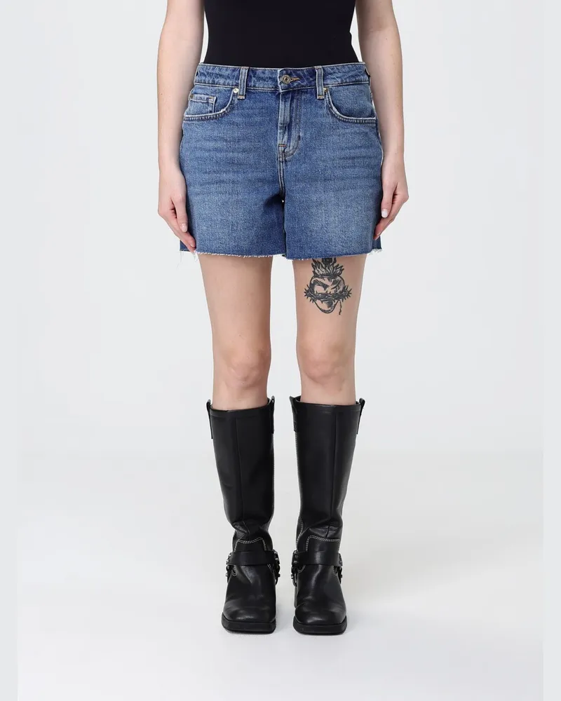 7 for all mankind Shorts aus Baumwolldenim Blau