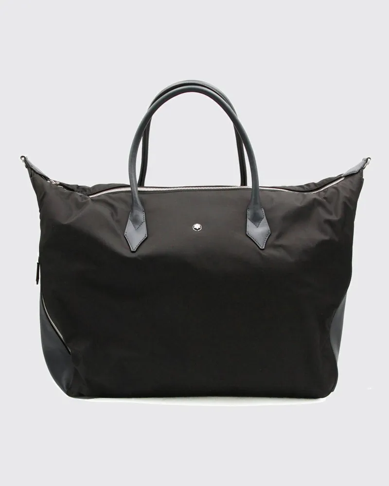 Montblanc Reisetasche The Weekender von aus Nylon und Kalbsleder Grau