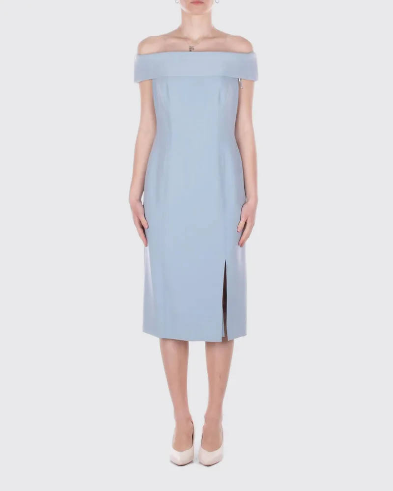 Ralph Lauren Midi-Polyesterkleid Navy