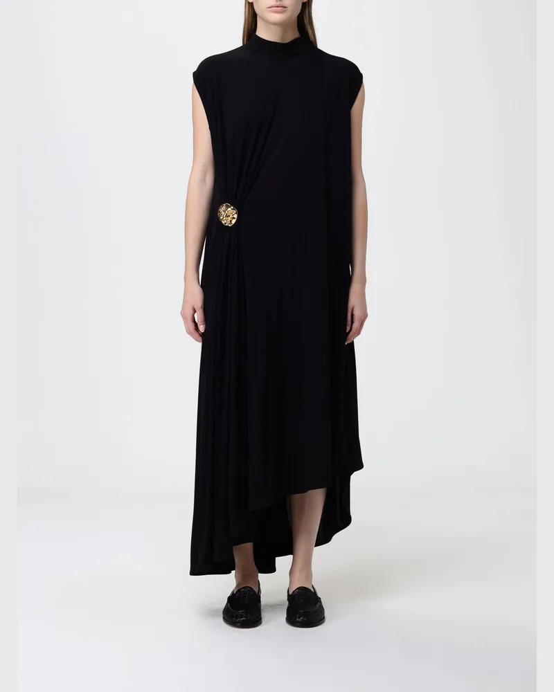 Bottega Veneta Asymmetrisches Jerseykleid Schwarz