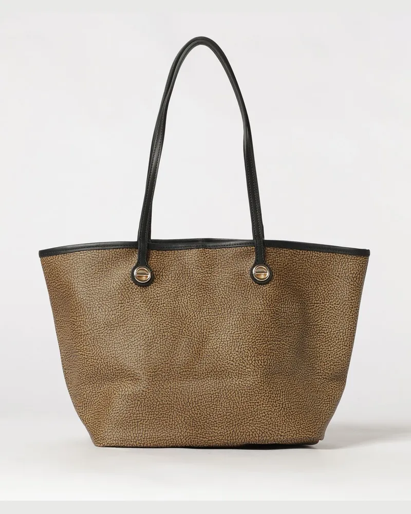 Borbonese Schultertasche damen Beige