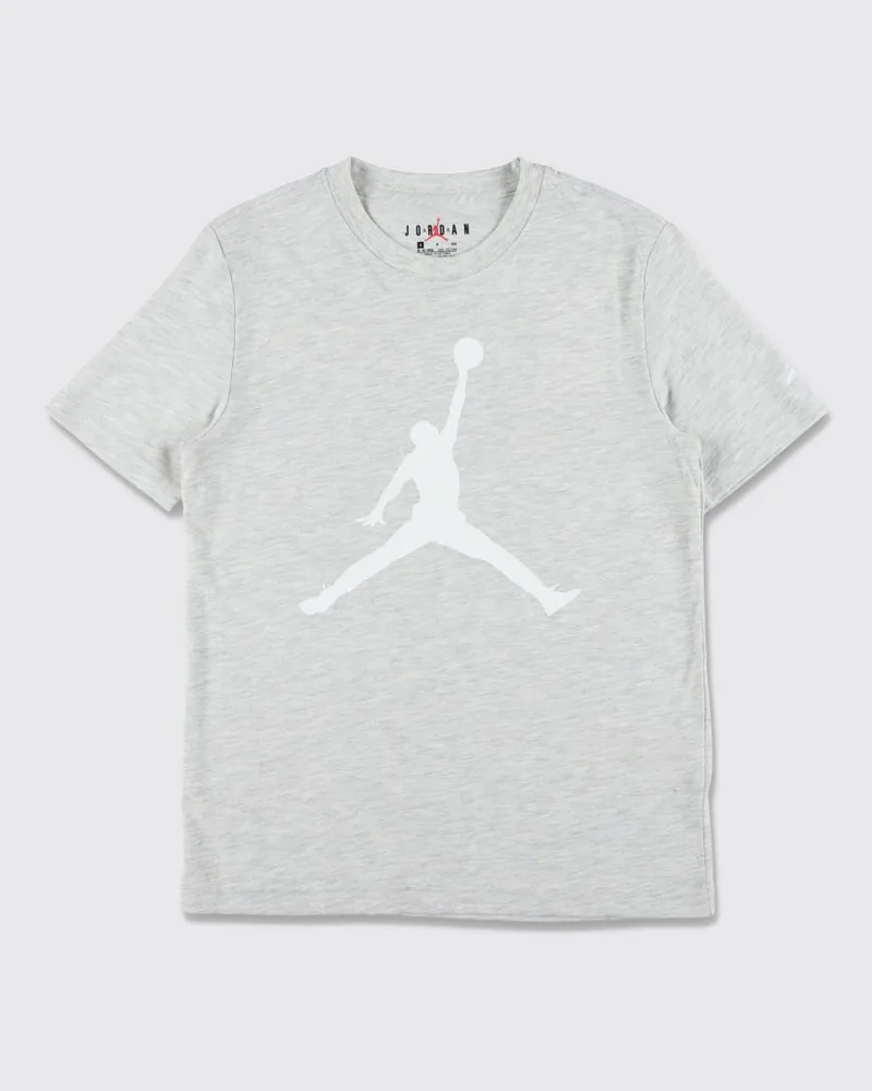 Nike Graues Sport-T-Shirt aus Baumwolle von für Jungen mit Kontrastlogo Grau