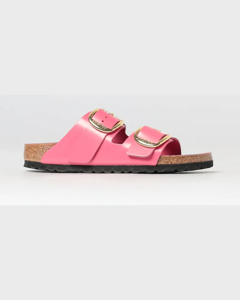 Birkenstock Arizona Big Buckle Sandalen aus gebürstetem Leder Fuchsia
