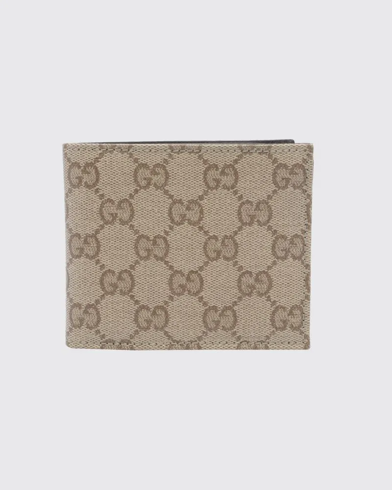 Gucci Bifold-Geldbörse aus GG Supreme Canvas mit Lederinnenausstattung Braun