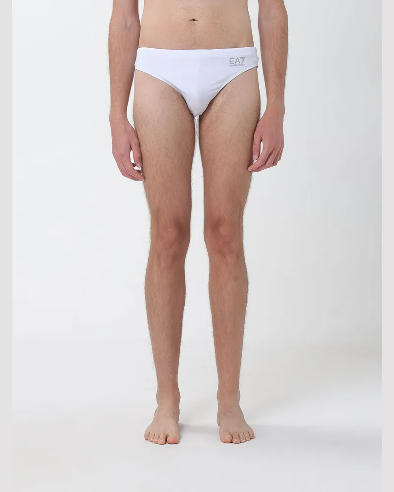 EA7 Slip-Badehose aus Polyester Weiß