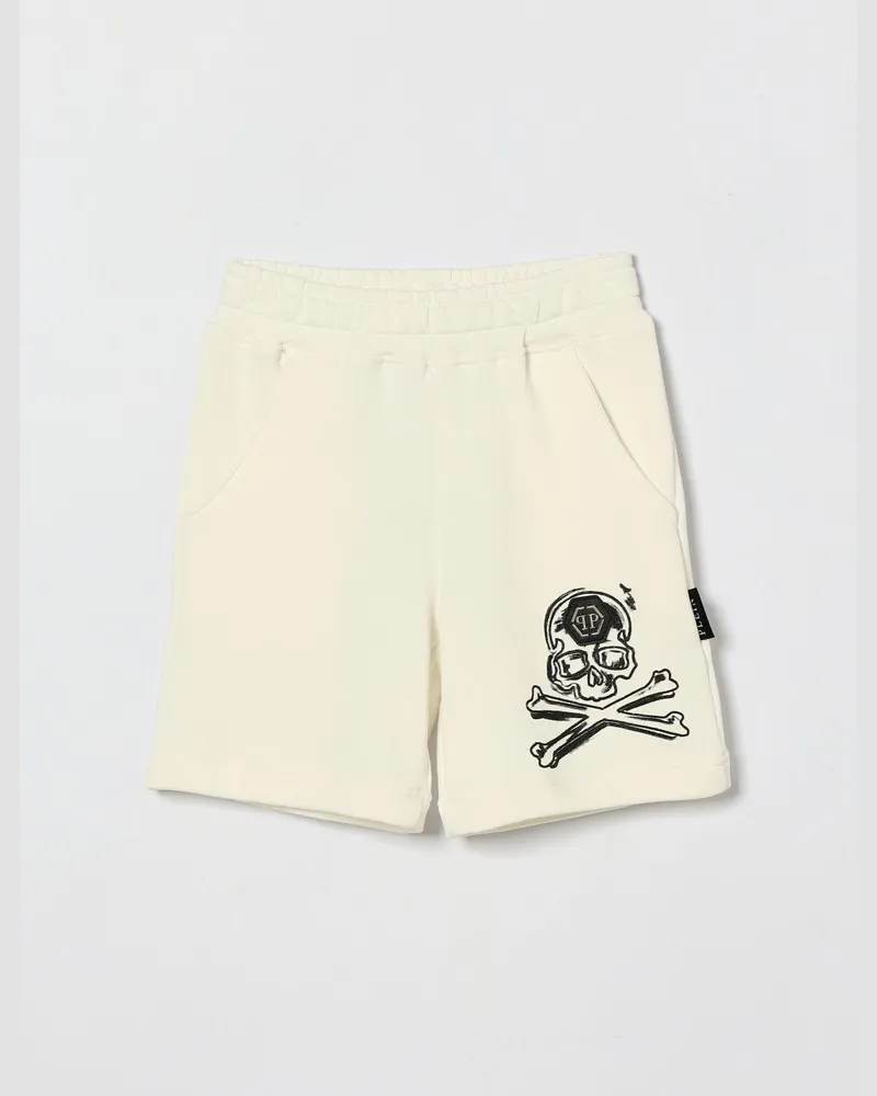 Philipp Plein Baumwoll-Jogging-Shorts mit Logo Beige