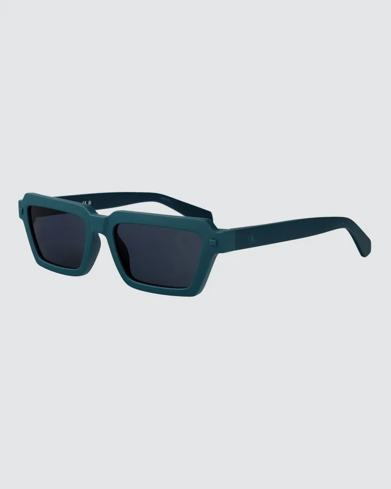 Calvin Klein Cat-Eye-Sonnenbrille aus Acetat mit Monogramm-Logo Grün