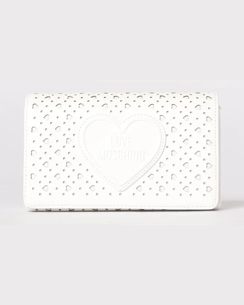 Moschino Schultertasche damen Weiß