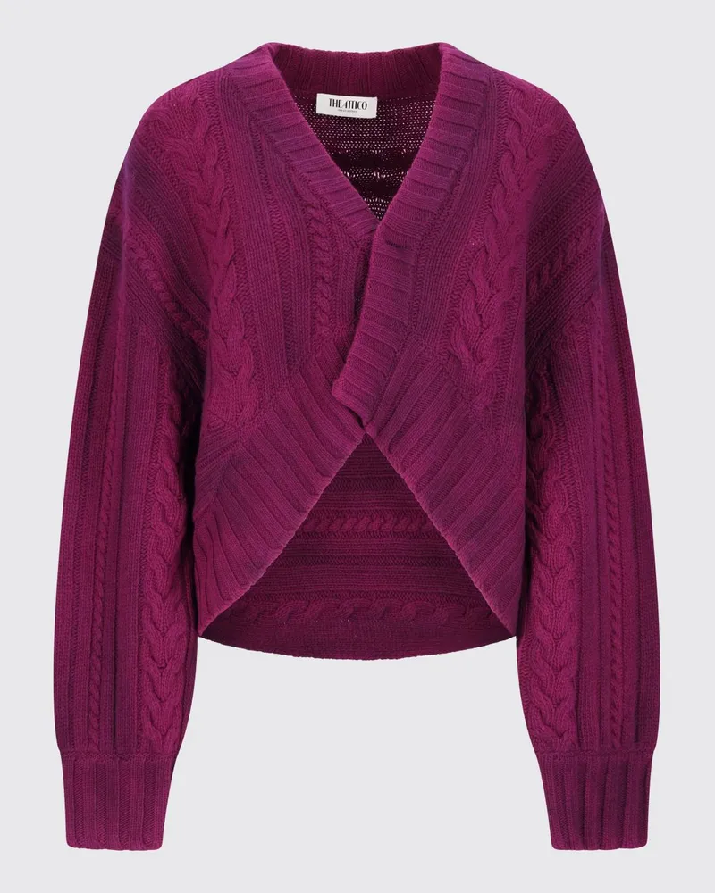 ATTICO Pullover damen Burgunderrot