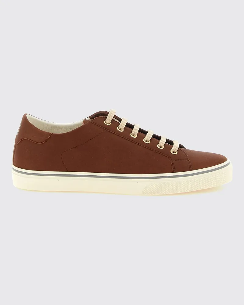 Brunello Cucinelli Leder-Sneakers Braun