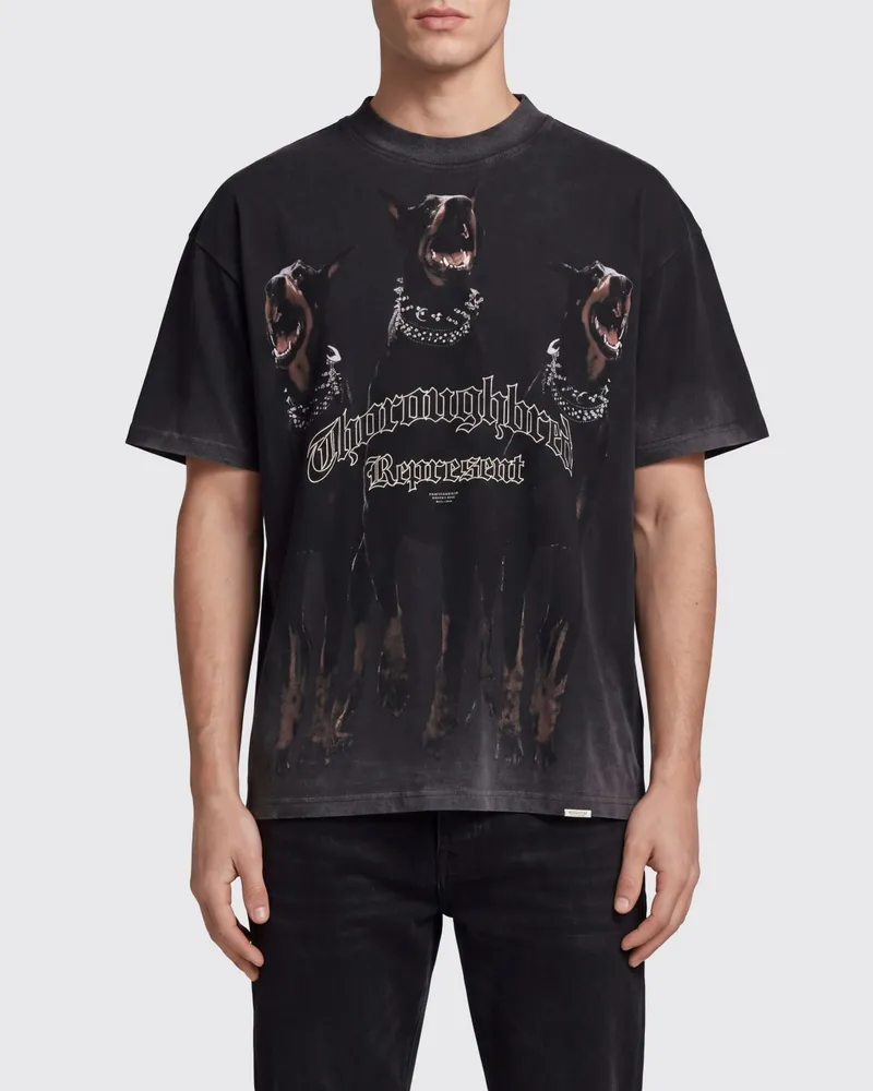 REPRESENT Relaxed-Fit T-Shirt aus Baumwolle mit Grafikprint Schwarz