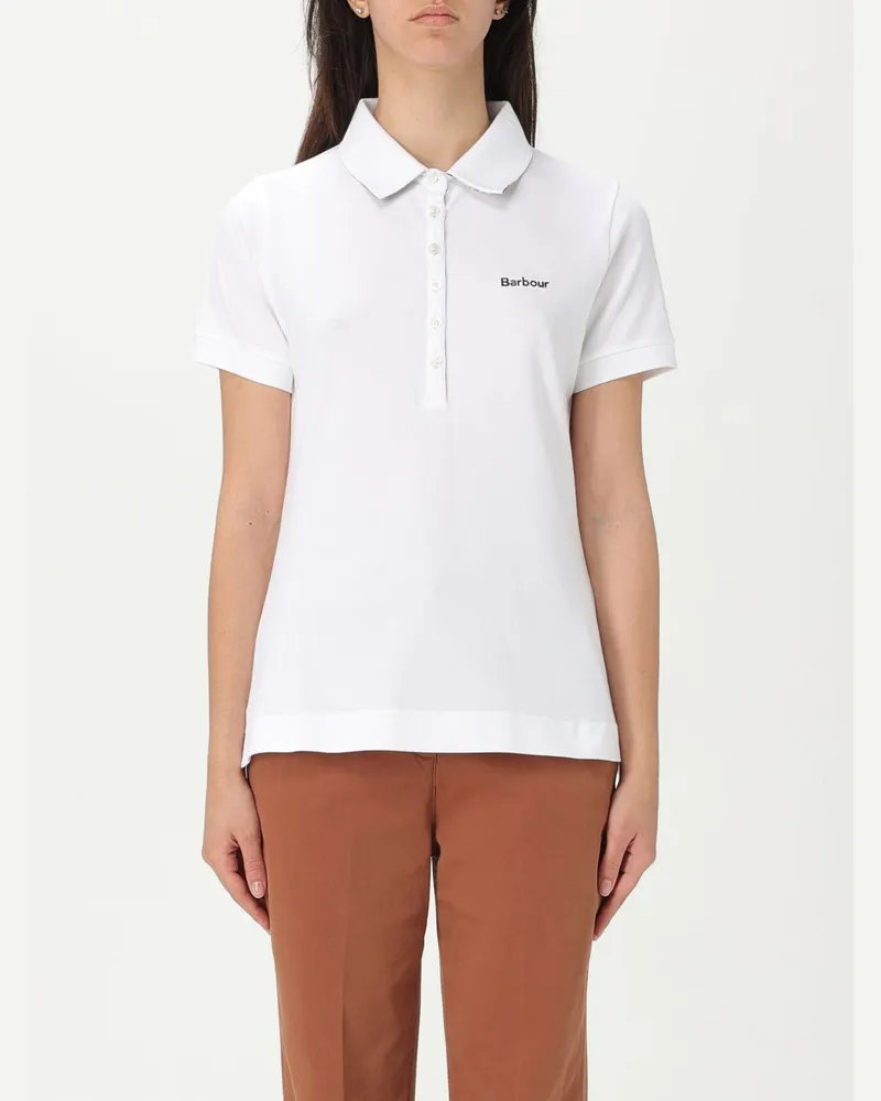 Barbour T-shirt damen Weiß