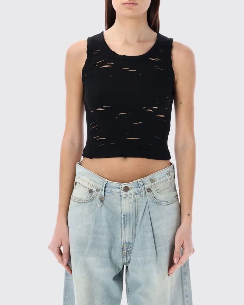 R13 Top damen Schwarz