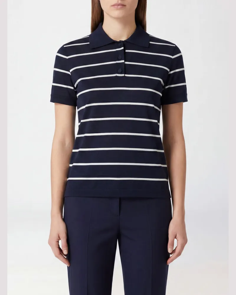 Max Mara Seiden-Polo Blau