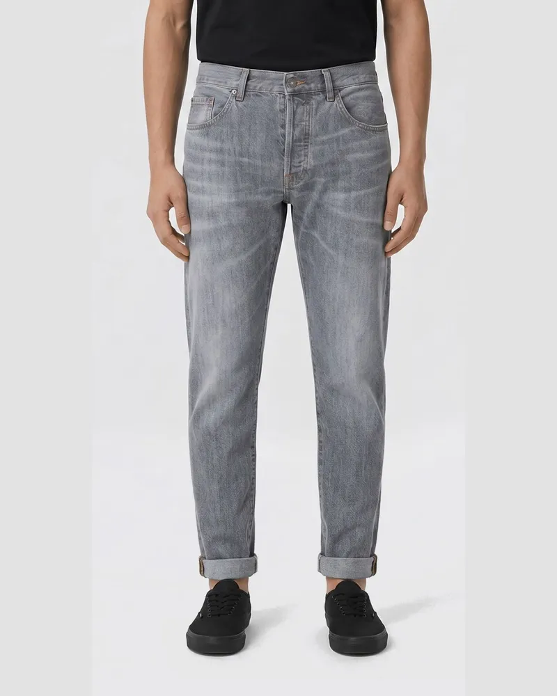 Dondup Slim Fit Jeans aus recyceltem Denim Blau
