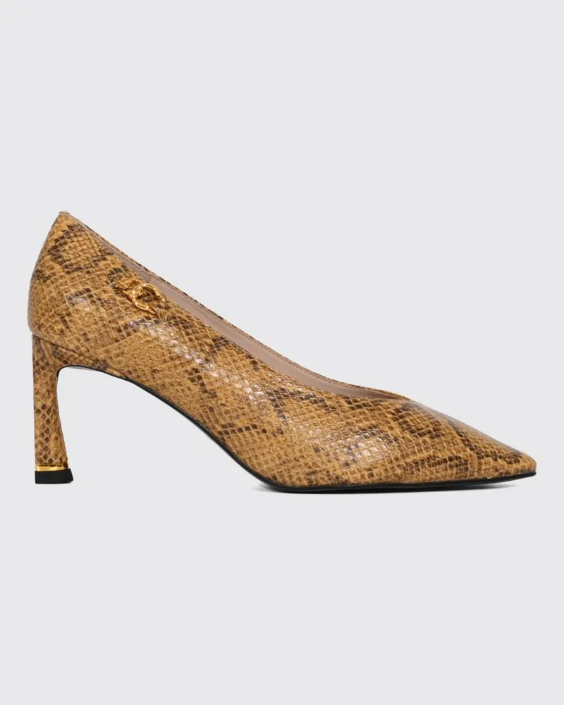 Coccinelle Pumps von aus Leder mit Python-Print und mittlerem Absatz Honey