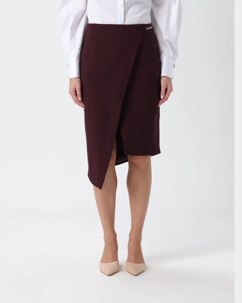 Elisabetta Franchi Rock damen Burgunderrot