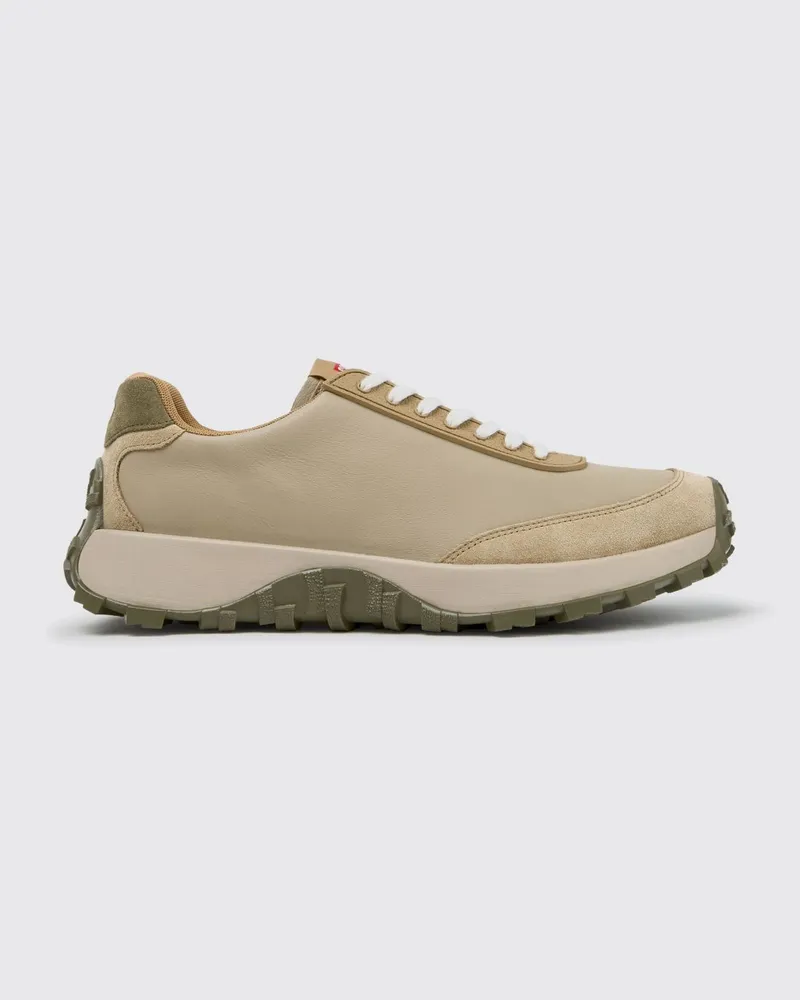 Camper Zweifarbige Drift Trail Leder-Sneaker mit Vibram-Sohle Beige