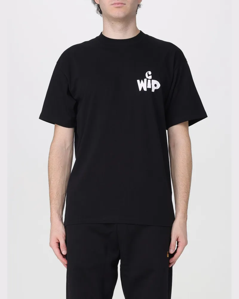 Carhartt WIP T-Shirt aus Bio-Baumwolle mit Grafik- und Slogan-Print Schwarz